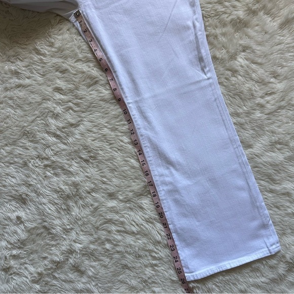 Madewell Jeans Petite Kick Out Crop Mid-Rise Stretch Pure White 31P NWT New - Picture 12 of 12